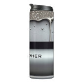 Custom Name With Dripping Liquid Metal Thermosbecher (Nach rechts gedreht)