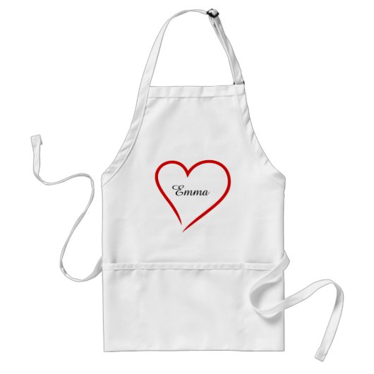 Custom Name with Heart – Perfect Chef Gift Schürze (Vorne)