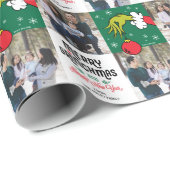 Custom Name with Photo - The Grinch Geschenkpapier (Rolleneckpunkt)