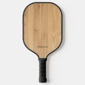Custom Name wood texture Pickleball Schläger (Vorderseite)