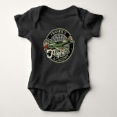Custom NAME WWII Military Fighter War Plane Retro Baby Strampler (Vorderseite)