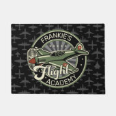 Custom NAME WWII Military Fighter War Plane Retro Fußmatte (Vorderseite)
