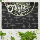 Custom NAME WWII Military Fighter War Plane Retro Geschirrtuch (Gefaltet)