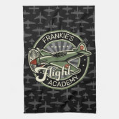 Custom NAME WWII Military Fighter War Plane Retro Geschirrtuch (Vertikal)