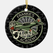 Custom NAME WWII Military Fighter War Plane Retro Keramik Ornament (Vorne)