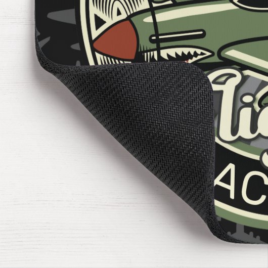 Custom NAME WWII Military Fighter War Plane Retro Mousepad (Ecke)