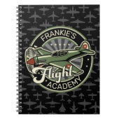 Custom NAME WWII Military Fighter War Plane Retro Notizblock (Vorderseite)