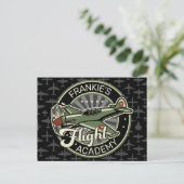 Custom NAME WWII Military Fighter War Plane Retro Postkarte (Stehend Vorderseite)