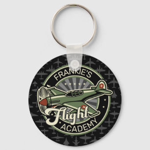 Custom NAME WWII Military Fighter War Plane Retro Schlüsselanhänger