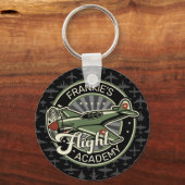 Custom NAME WWII Military Fighter War Plane Retro Schlüsselanhänger (Vorderseite)