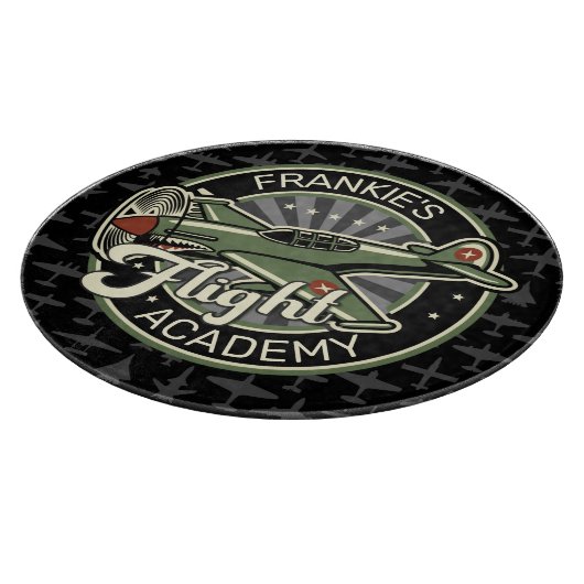 Custom NAME WWII Military Fighter War Plane Retro Schneidebrett (Ecke)