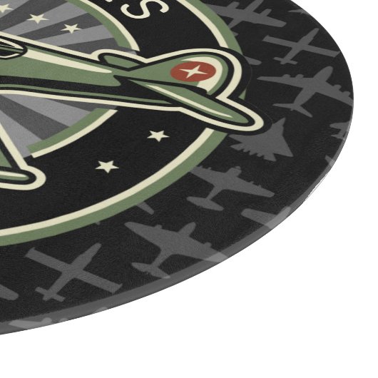 Custom NAME WWII Military Fighter War Plane Retro Schneidebrett (Ecke)