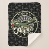 Custom NAME WWII Military Fighter War Plane Retro Sherpadecke (Vorderseite)