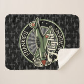 Custom NAME WWII Military Fighter War Plane Retro Sherpadecke (Vorderseite (Horizontal))
