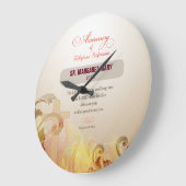 Custom Name & Year Nun, 60th Anniversary Religious Große Wanduhr (Winkel)