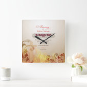 Custom Name & Year Nun, 60th Anniversary Religious Quadratische Wanduhr (Zuhause)