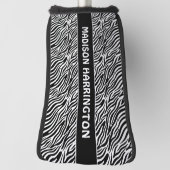 Custom Name Zebra Pattern Golf Headcover (Rotieren 90)