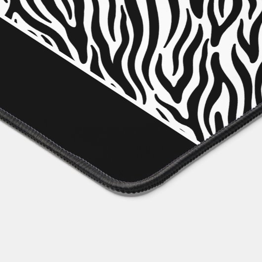 Custom Name Zebra Pattern Schreibtischunterlage (Ecke)