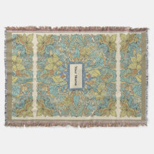 Custom Name Zen Mandala Throw Blanket.