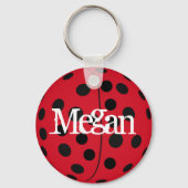 Custom Named Megan Ladybug Keyring Schlüsselanhänger (Vorderseite)