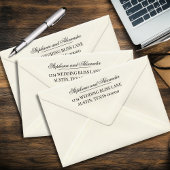 Custom Names Calligraphy Return Address Wedding  Permastempel