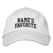 Custom Name's Favorite Text Birthday Gift for her Bestickte Baseballkappe (Vorderseite)