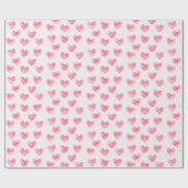 Custom Names Romantic Pink Love Design -  Geschenkpapier (Flach)
