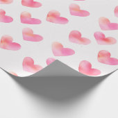Custom Names Romantic Pink Love Design -  Geschenkpapier (Ecke)