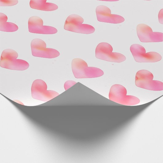 Custom Names Romantic Pink Love Design -  Geschenkpapier (Ecke)