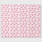 Custom Names Romantic Pink Love Design - Geschenkpapier (Flach)