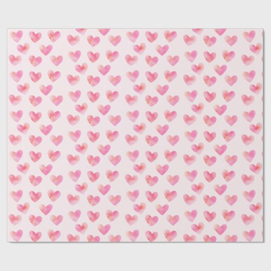 Custom Names Romantic Pink Love Design -  Geschenkpapier (Flach)