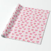 Custom Names Romantic Pink Love Design - Geschenkpapier (Ungerollt)