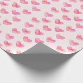 Custom Names Romantic Pink Love Design -  Geschenkpapier (Ecke)