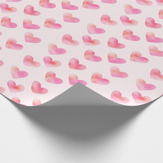 Custom Names Romantic Pink Love Design -  Geschenkpapier (Ecke)