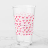 Custom Names Romantic Pink Love Design - Glas (Vorderseite)