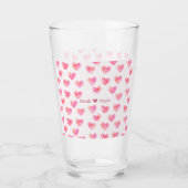 Custom Names Romantic Pink Love Design -  Glas (Vorderseite)