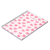 Custom Names Romantic Pink Love Design - Notizblock (Linke Seite)