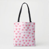 Custom Names Romantic Pink Love Design - Tasche (Vorderseite)