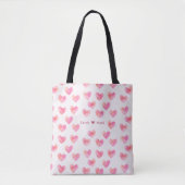 Custom Names Romantic Pink Love Design - Tasche (Vorderseite)
