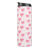 Custom Names Romantic Pink Love Design -  Thermosbecher (Nach rechts gedreht)