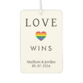 Custom Names / Text Rainbow LOVE Autolufterfrischer (Vorderseite)