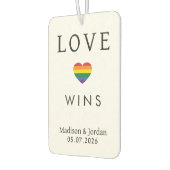 Custom Names / Text Rainbow LOVE Autolufterfrischer (Links)