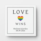 Custom Names / Text Rainbow LOVE Fotoplatte (Vorderseite)