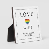 Custom Names / Text Rainbow LOVE Fotoplatte (Vorderseite)
