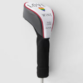 Custom Names / Text Rainbow LOVE Golf Headcover (angewinkelt)