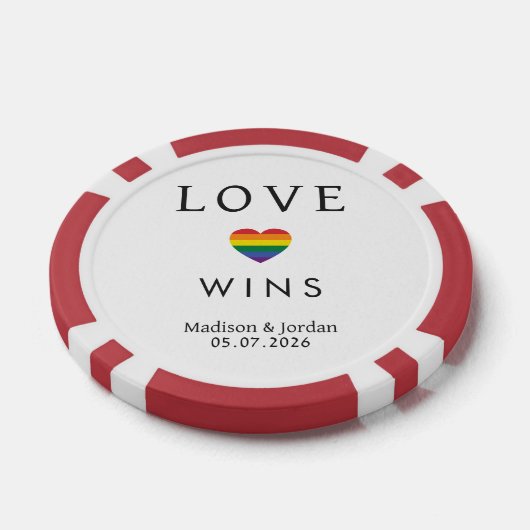 Custom Names / Text Rainbow LOVE Pokerchips (Einzeln)