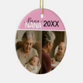 Custom Nana Photo Ornament with Year 2 Pictures (Rechts)