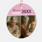 Custom Nana Photo Ornament with Year 2 Pictures (Links)
