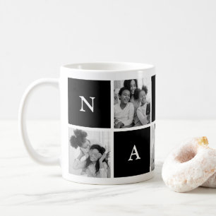Custom Nanny Grandmother 5 Photo Collage Coffee Kaffeetasse