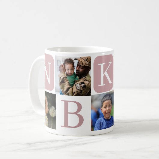 Custom Nanny Großmutter 5 Foto Collage Kaffeetasse (Vorderseite Links)